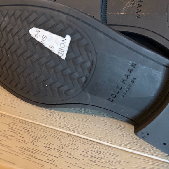 NWOT Cole Haan 9.5 Black Harrington Knee High Riding Boot Leather - Picture 4 of 7